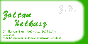 zoltan welkusz business card